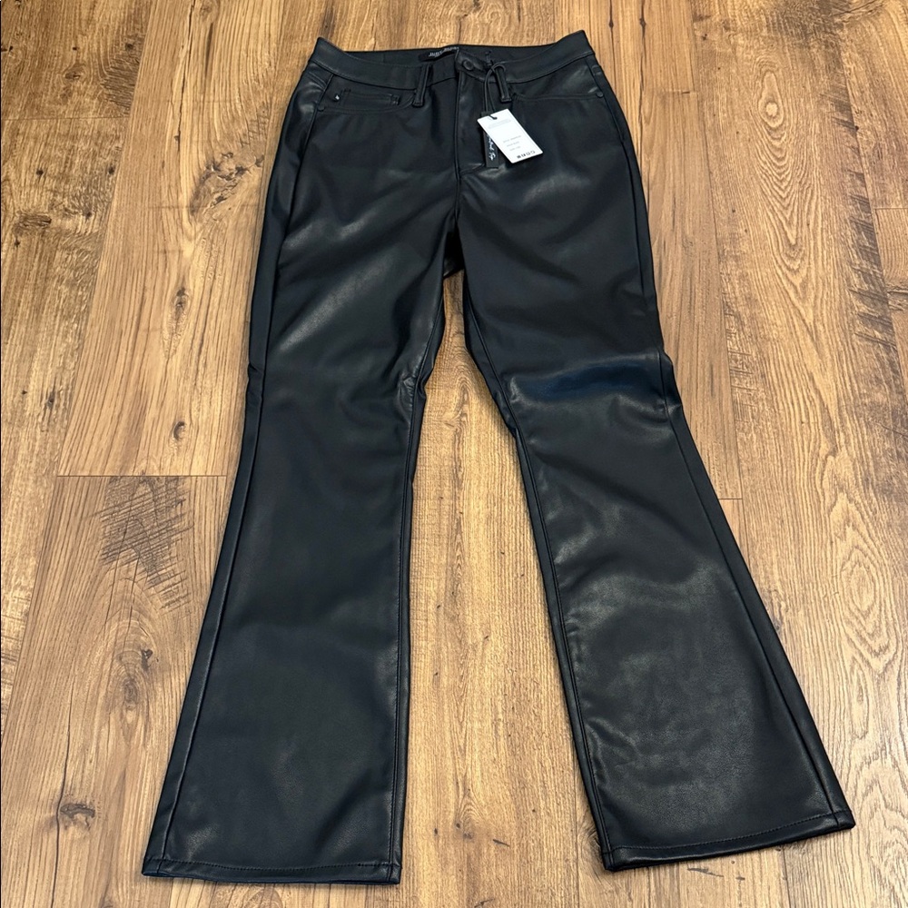 New Judy Blue Faux Black Leather Women's Bootcut Jeans